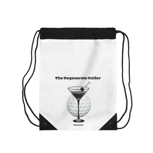 The Degenerate Golfer Drawstring Bag