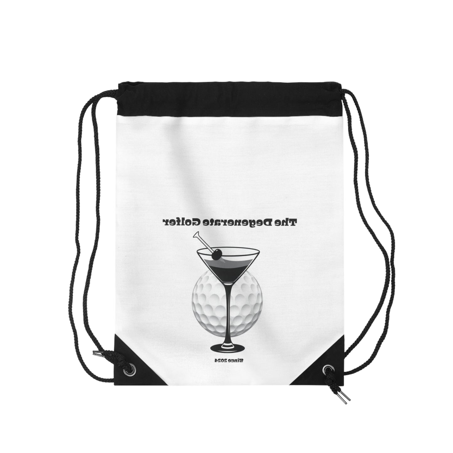 The Degenerate Golfer Drawstring Bag