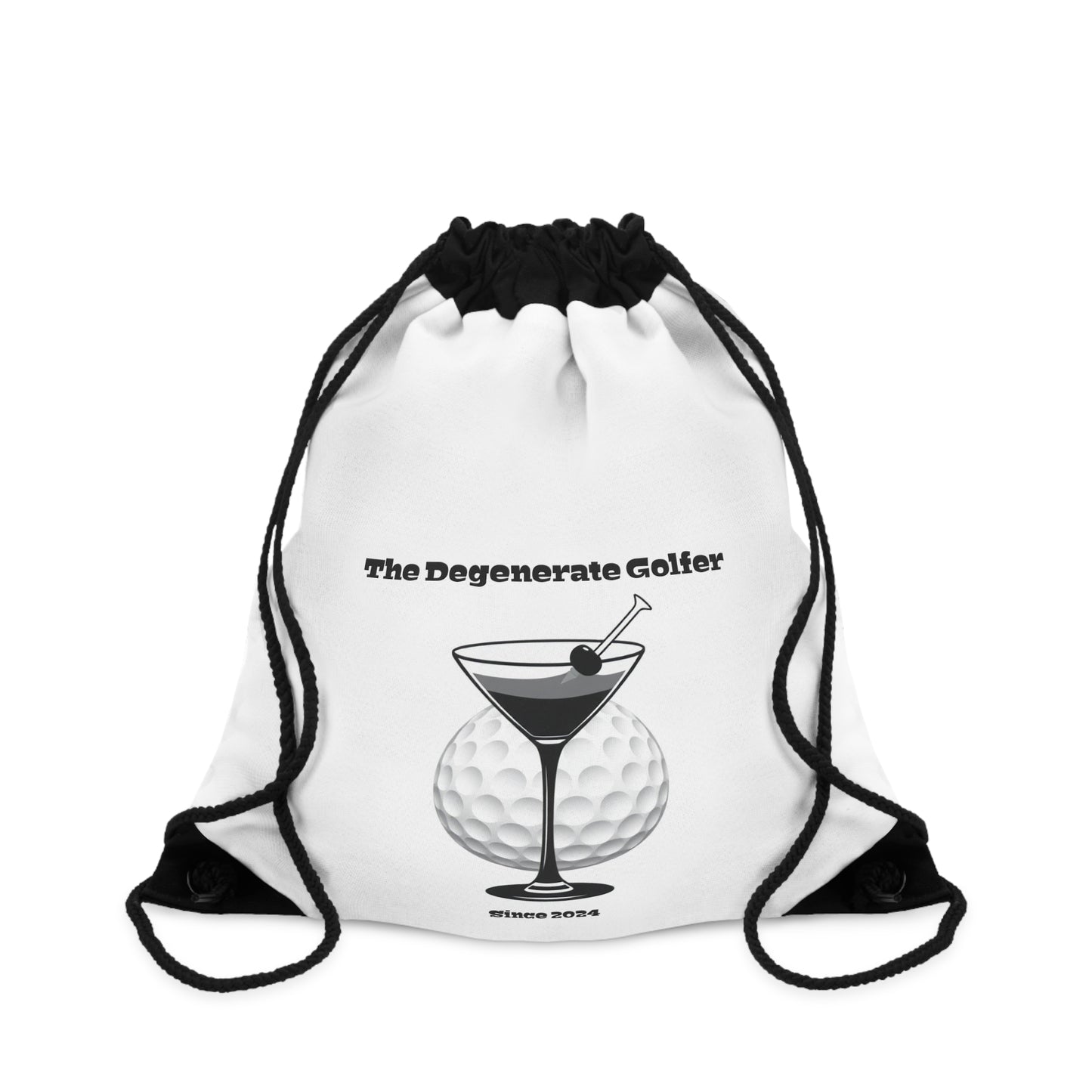 The Degenerate Golfer Drawstring Bag