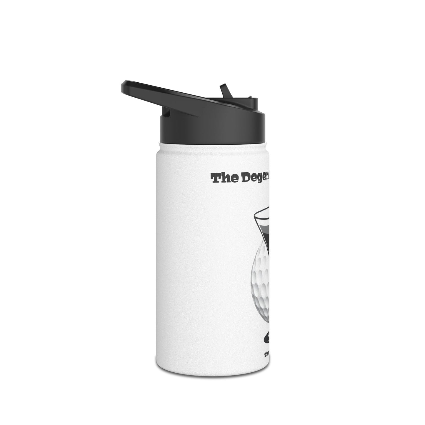 The Degenerate Golfer Stainless Steel Water Bottle, Standard Lid