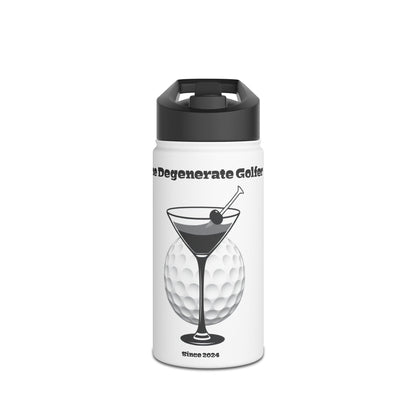 The Degenerate Golfer Stainless Steel Water Bottle, Standard Lid